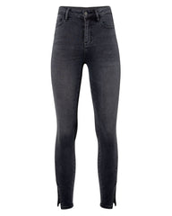 Reno Mid Rise Stretch Skinny Jeans - Charcoal