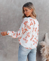 Reunited In Love Floral Blouse