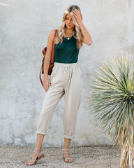 Richie Pocketed Relaxed Denim Trousers - Khaki