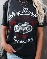 Rolling Thunder Speedway Cotton Motorcycle Tee