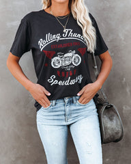 Rolling Thunder Speedway Cotton Motorcycle Tee