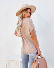 Rollins Striped Cotton Tee - Taupe