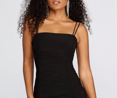 Ruched Hour Mini Dress