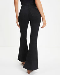 Sanderson High Rise Stretch Flare Jeans - Black