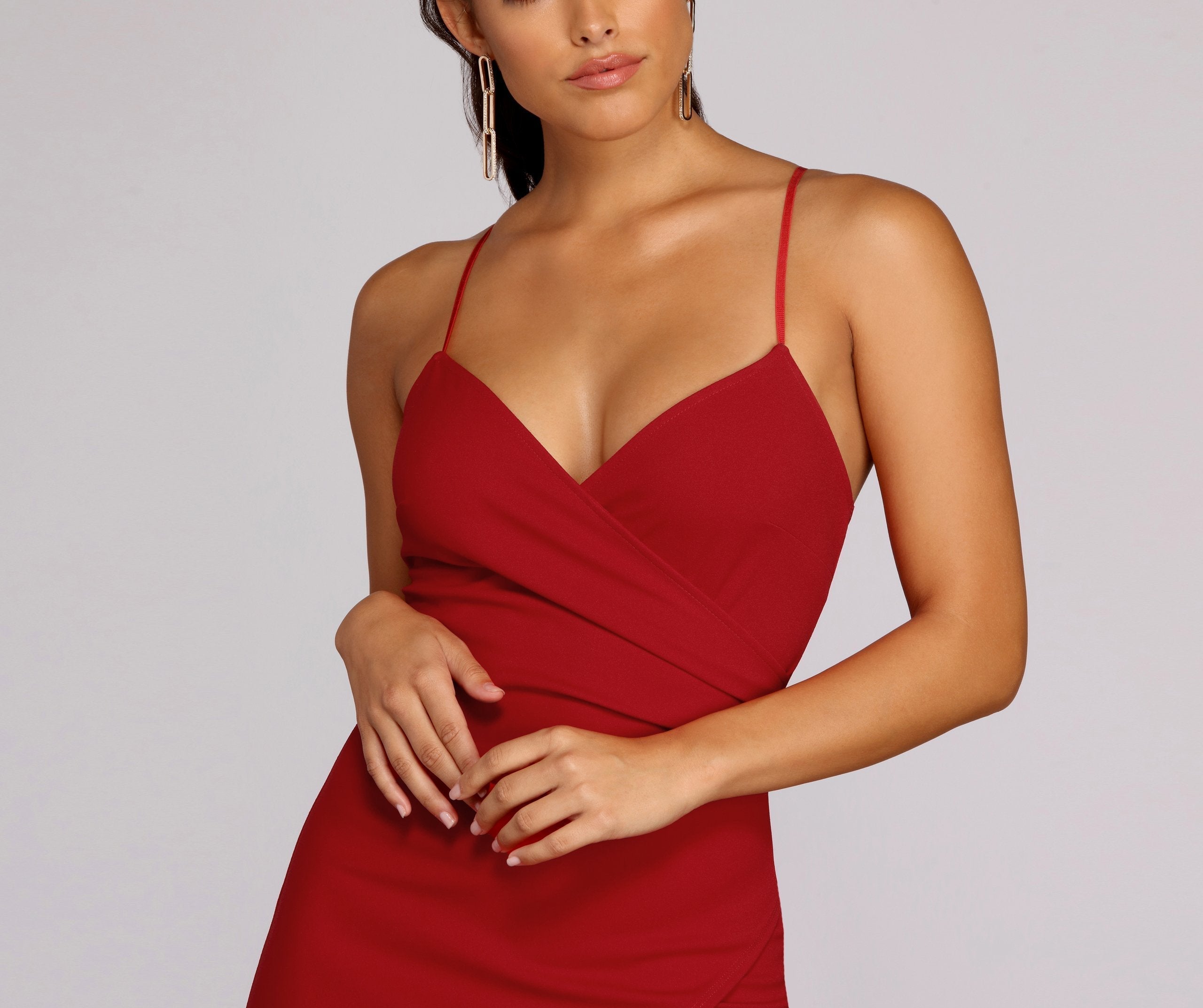 Sasha Formal High Slit Wrap Dress