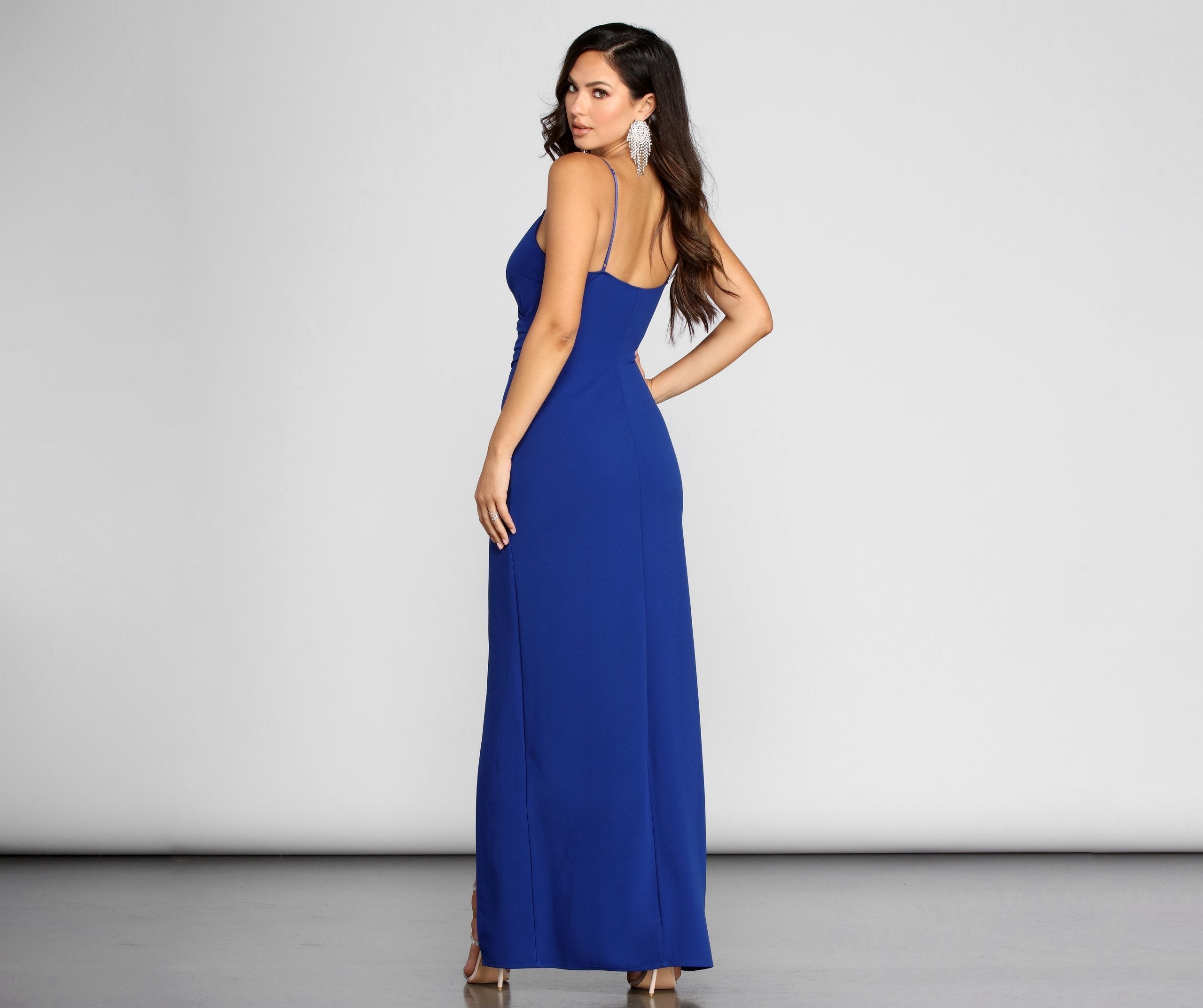 Sasha Formal High Slit Wrap Dress