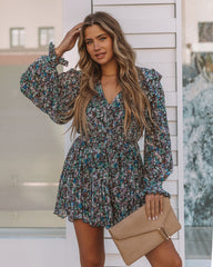 Saunders Floral Pleated Romper