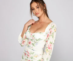 Say Yes To Florals Mesh Bodycon