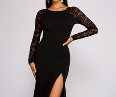 Scarlett Formal High Slit Lace Mermaid Dress