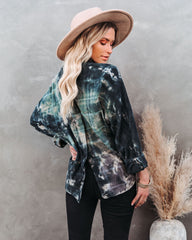 Sea Cliff Cotton Tie Dye Plaid Top