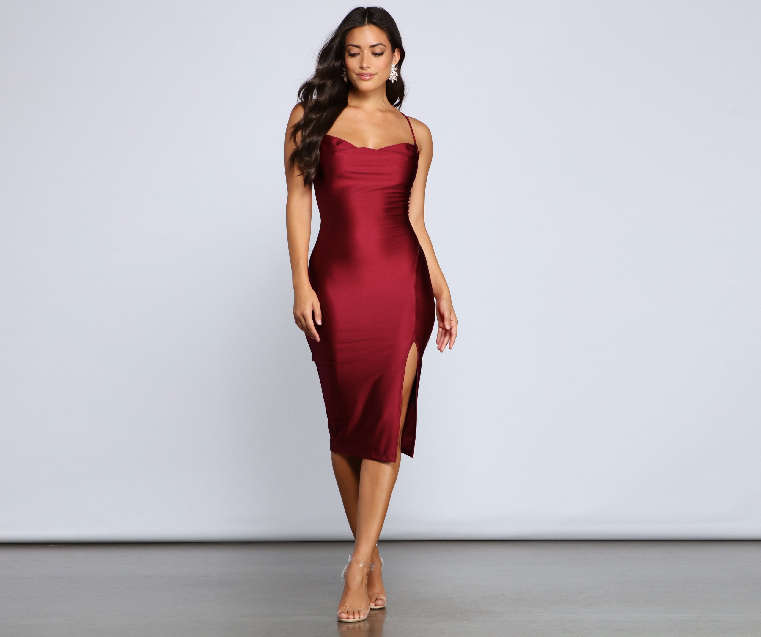 Serving Up Style High Slit Midi Dress