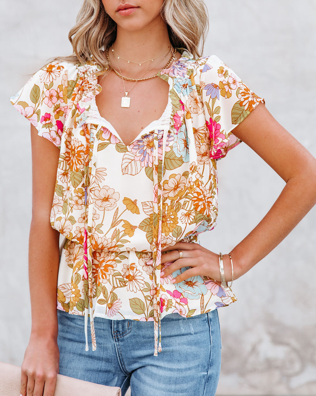 Shake It Off Floral Peplum Blouse