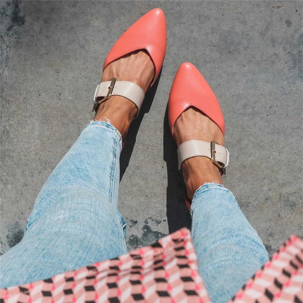 Simple Buckle Casual Low Heels