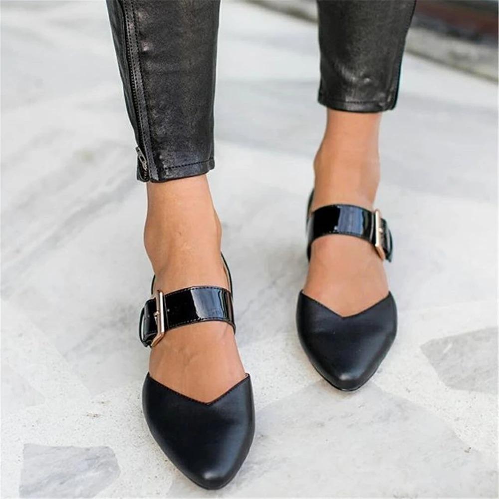 Simple Buckle Casual Low Heels