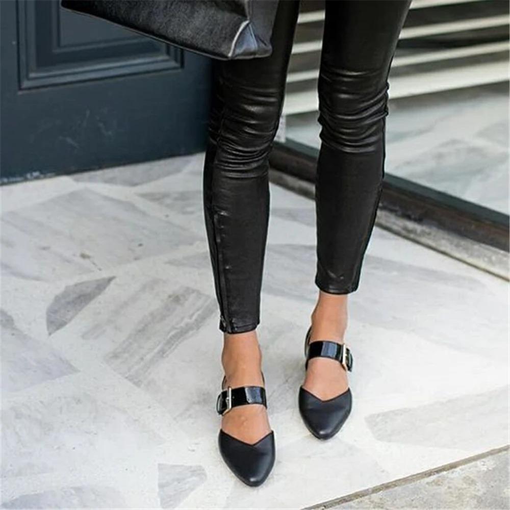 Simple Buckle Casual Low Heels