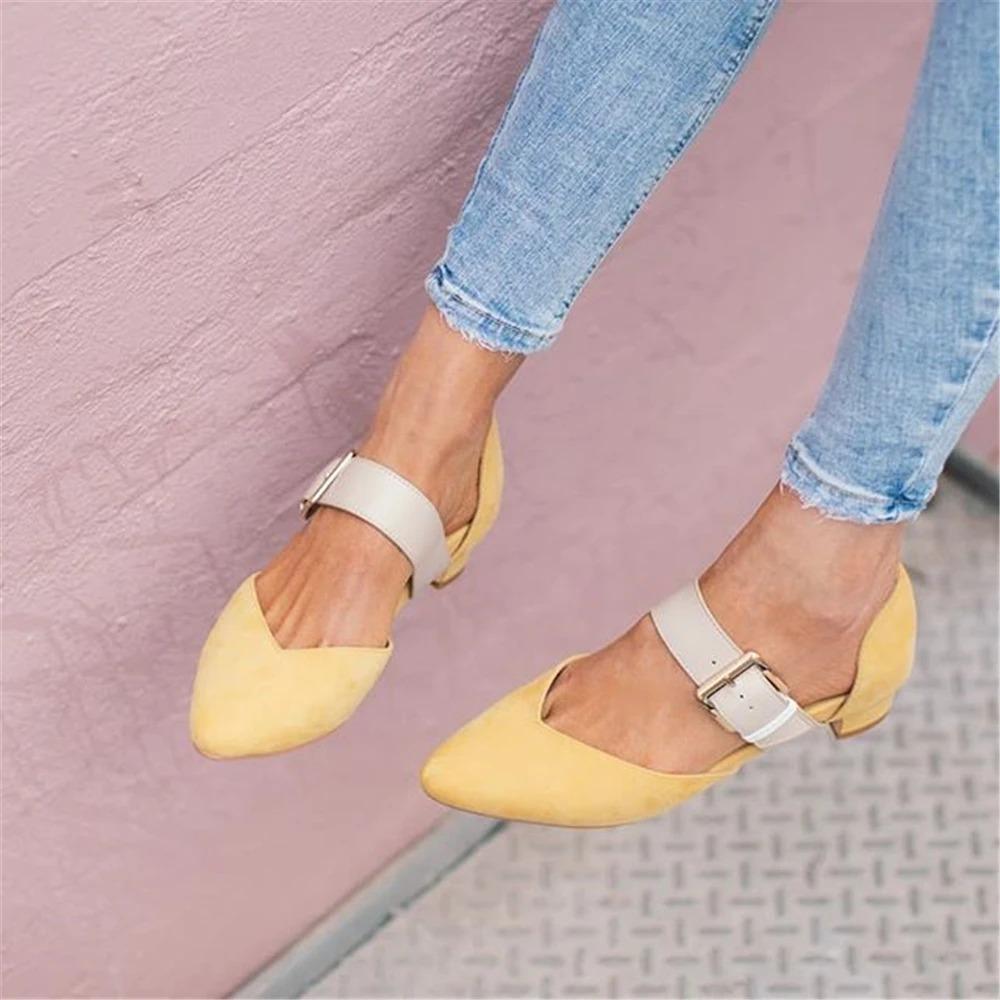 Simple Buckle Casual Low Heels