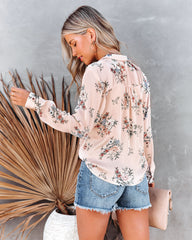 Singleton Floral Tie Blouse