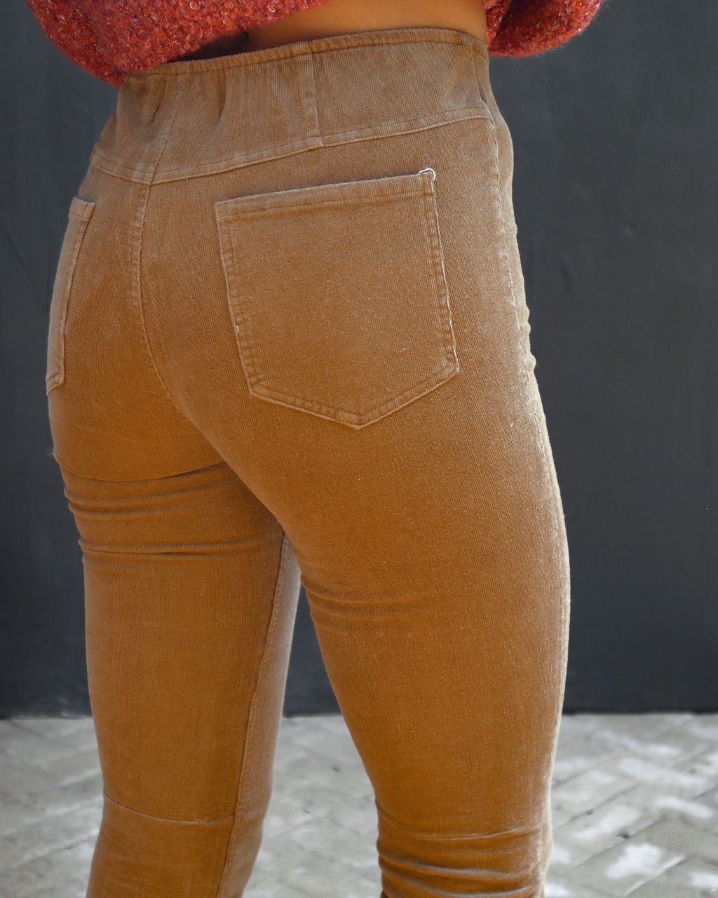 Sophie High Rise Bell Bottom Corduroy Pants - Camel