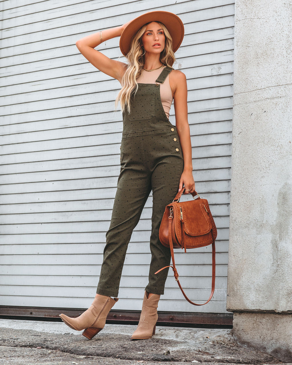 Stargazer Cotton Overalls - Olive