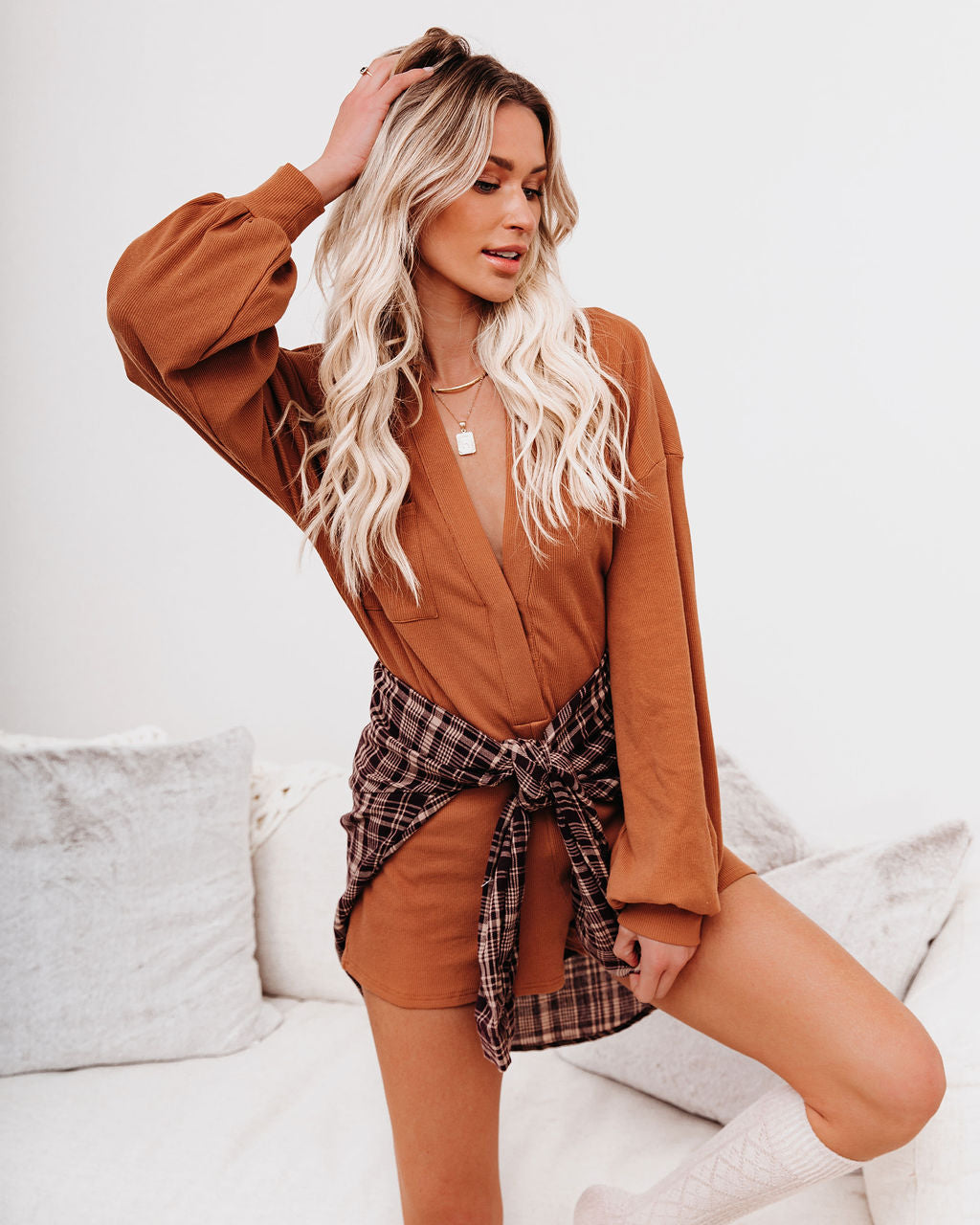 Taste Of Honey Cotton Collared Romper