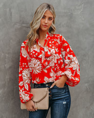 Tata Floral Tie Blouse