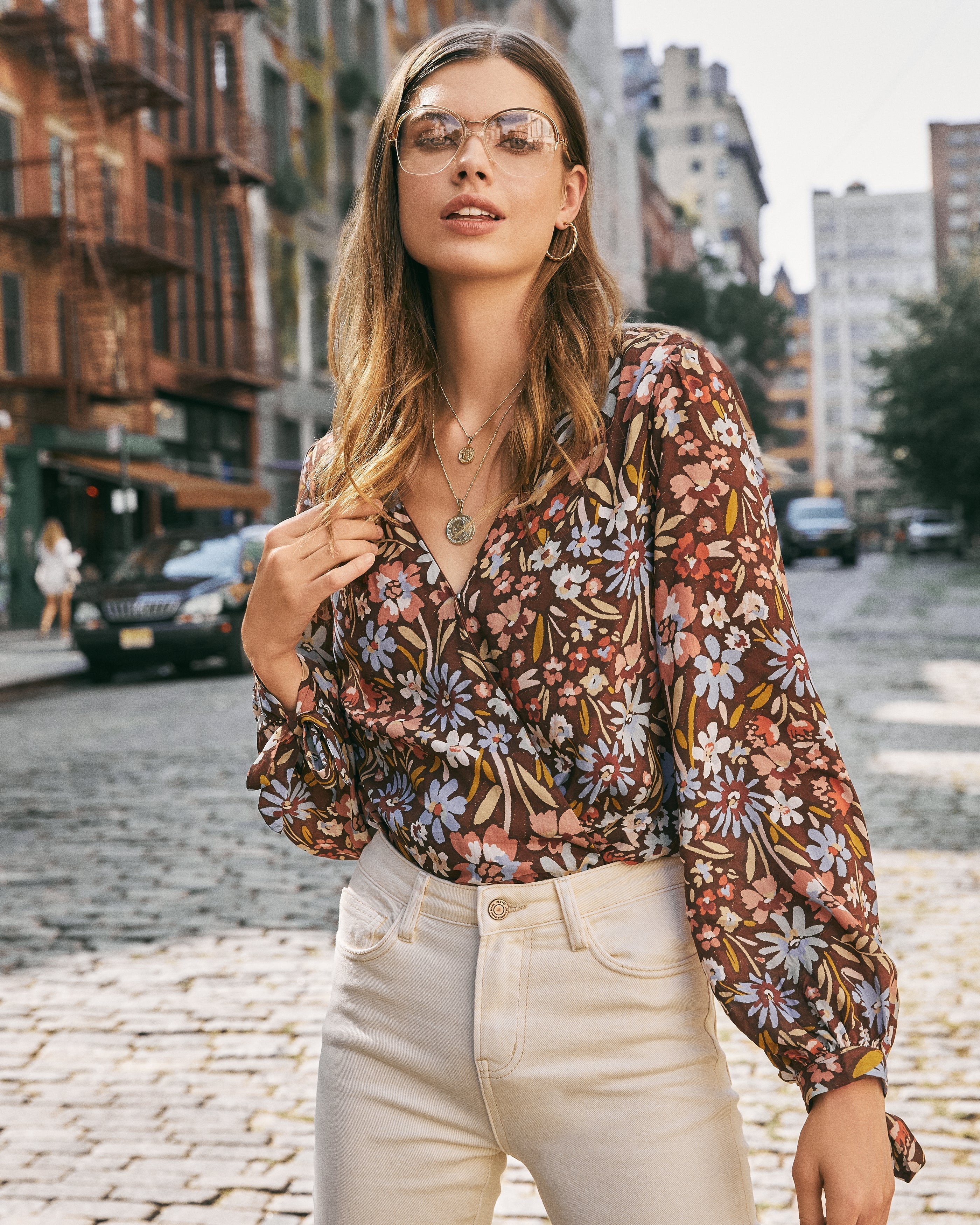 Tompkins Floral Drape Bodysuit