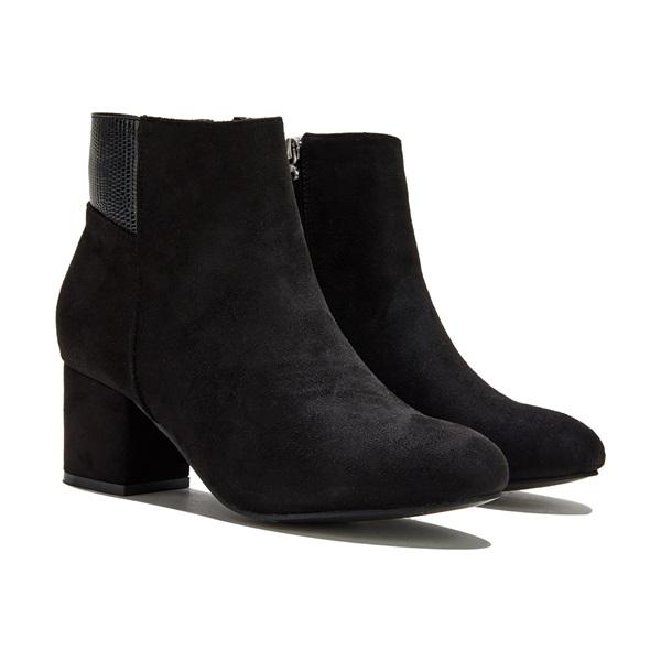 Trend Solid Color Zipper Ankle Boots