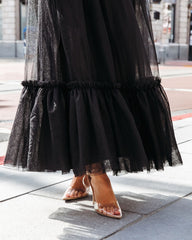 Truthfully Mine Tulle Maxi Skirt - Black