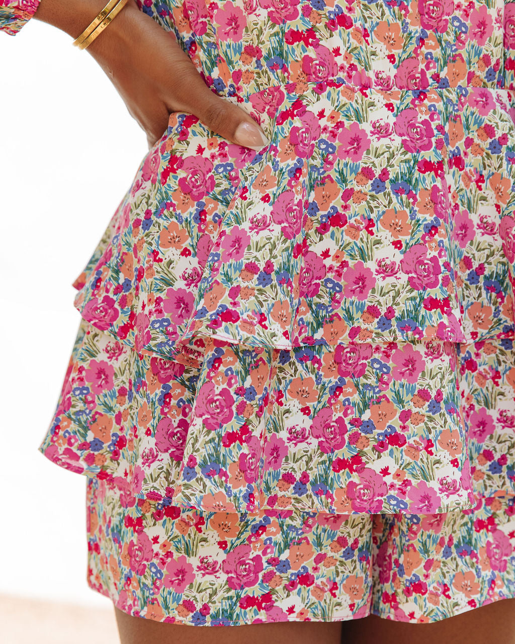 Union Street Floral Ruffle Romper