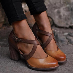 Vintage Color Block Sandals
