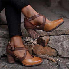 Vintage Color Block Sandals