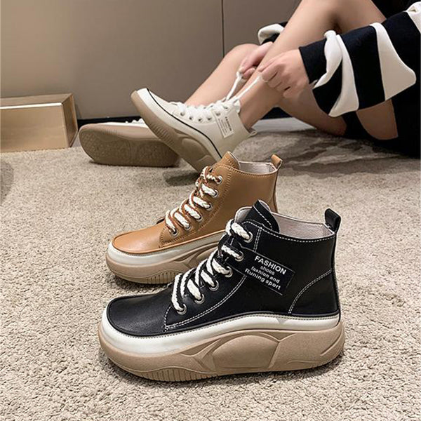 Vintage Thick Soled High Top Casual Boots