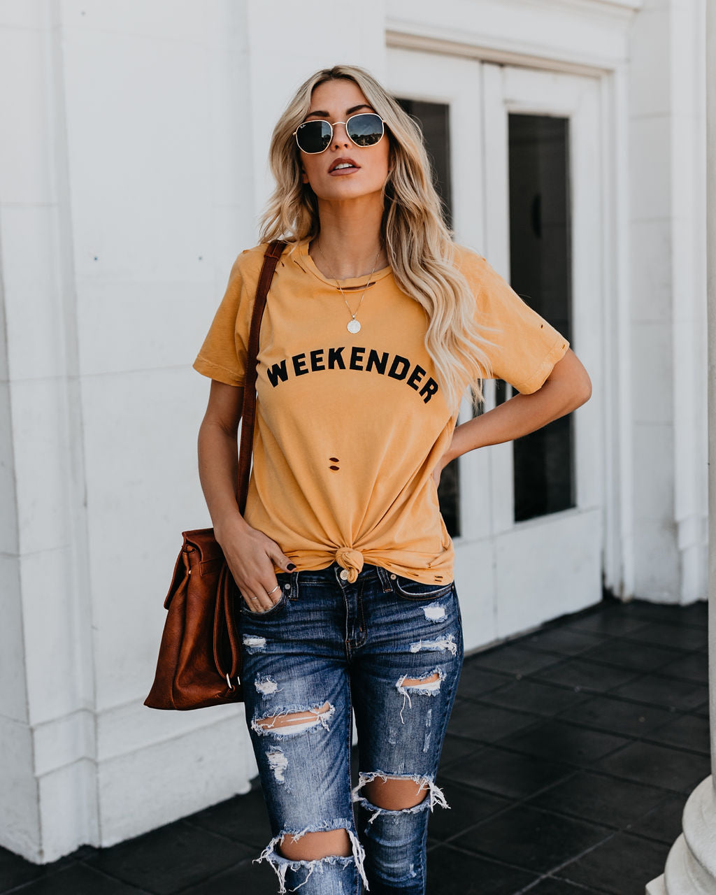 Weekender Distressed Vintage Cotton Tee