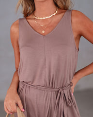 Wild And Free Pocketed Romper - Mocha