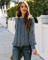 Wilda Floral Shimmer Blouse