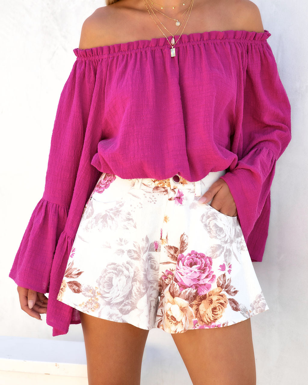 Wilton Floral Pocketed Shorts