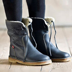 Winter Vintage Boots Warm Unisex Lace-up Shoes