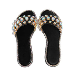 Gem Slip-On Clear Strap Slippers