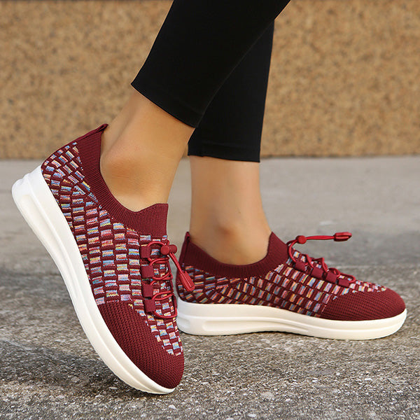 Casual Knitted Breathable Slip-Ons Sneakers