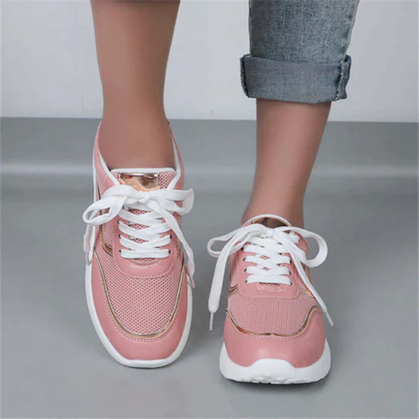 Casual Mesh Breathable Lace-Up Sneakers