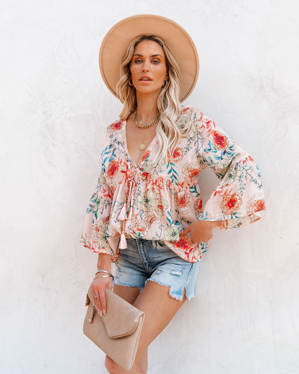 You Look Perfect Floral Button Down Babydoll Top