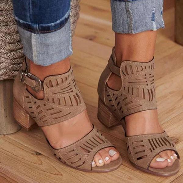 Adjustable Buckle Sandals