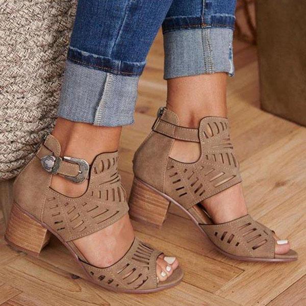 Adjustable Buckle Sandals