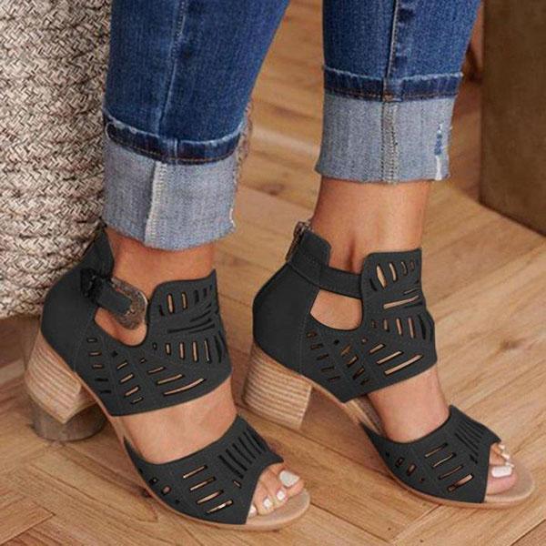 Adjustable Buckle Sandals