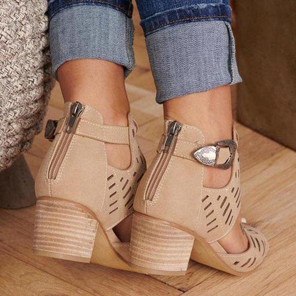 Adjustable Buckle Sandals