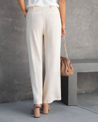 Christian Pocketed High Waisted Pants - Sand