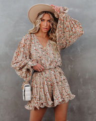 Constantina Floral Pleated Romper