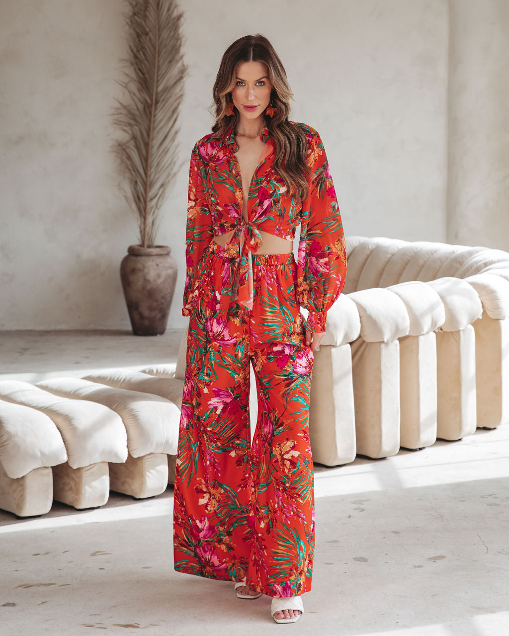 Coral Reef Sunsets Hose mit weitem Bein 