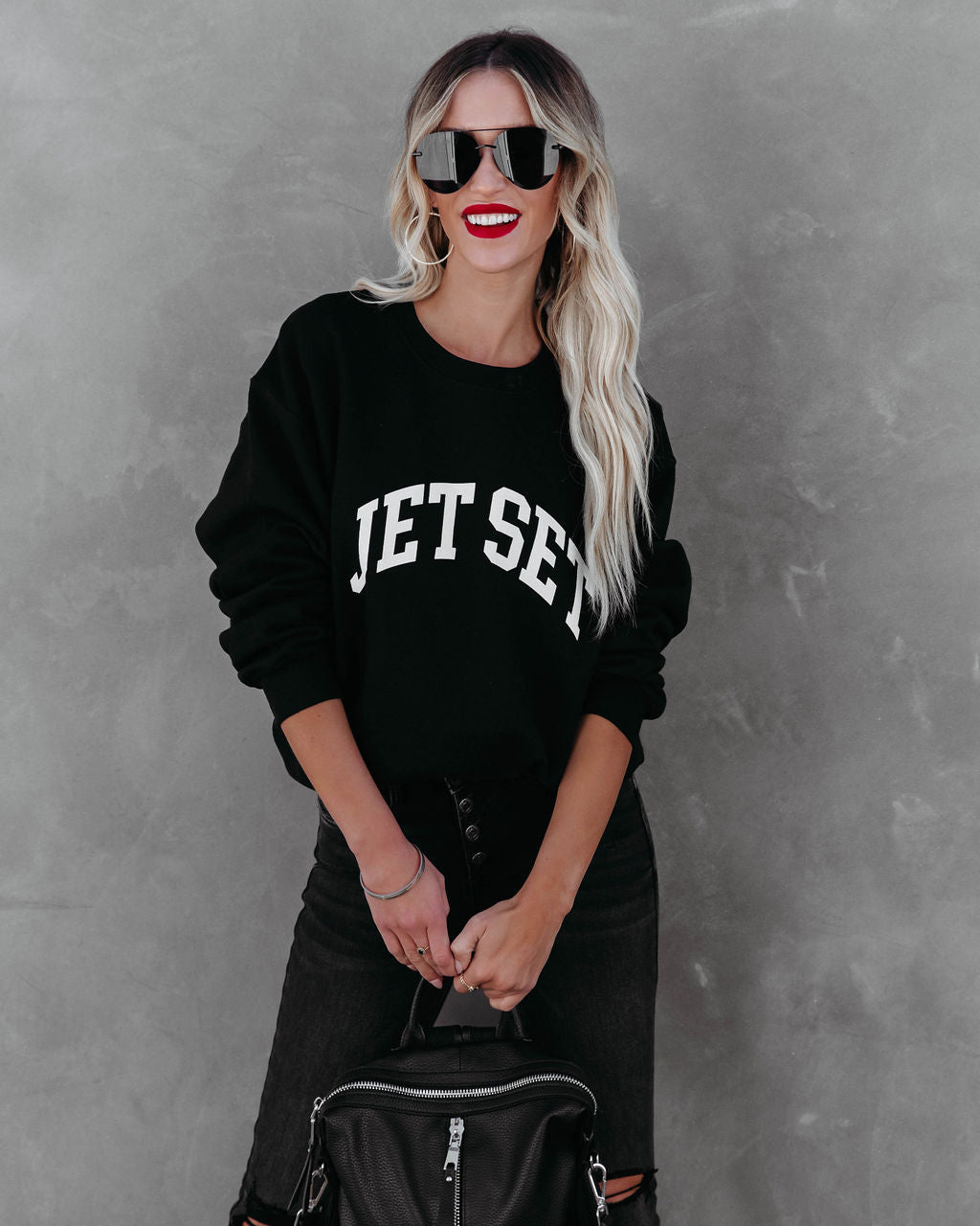 Cotton Blend Jet Set Sweatshirt