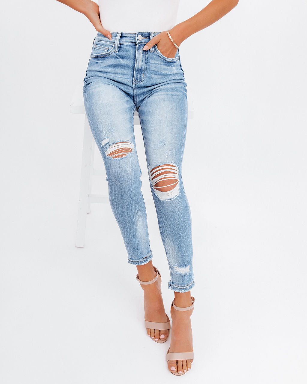 Demand High Rise Distressed Skinny